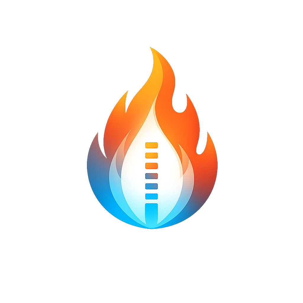 BurnRate logo – flame with usage meter